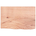 vidaXL Tischplatte Hellbraun 60x40x(2-4) cm Massivholz Eiche Behandelt