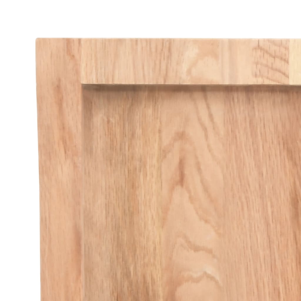 vidaXL Tischplatte Hellbraun 60x40x(2-6) cm Massivholz Eiche Behandelt