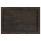 vidaXL Tischplatte Dunkelbraun 60x40x(2-6)cm Massivholz Eiche