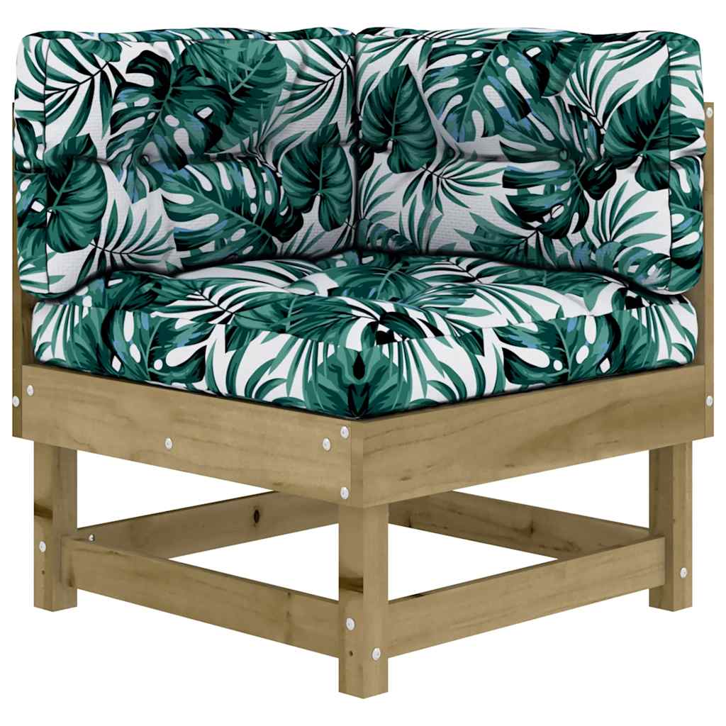 vidaXL 5-tlg. Garten-Lounge-Set mit Kissen Imprägniertes Kiefernholz