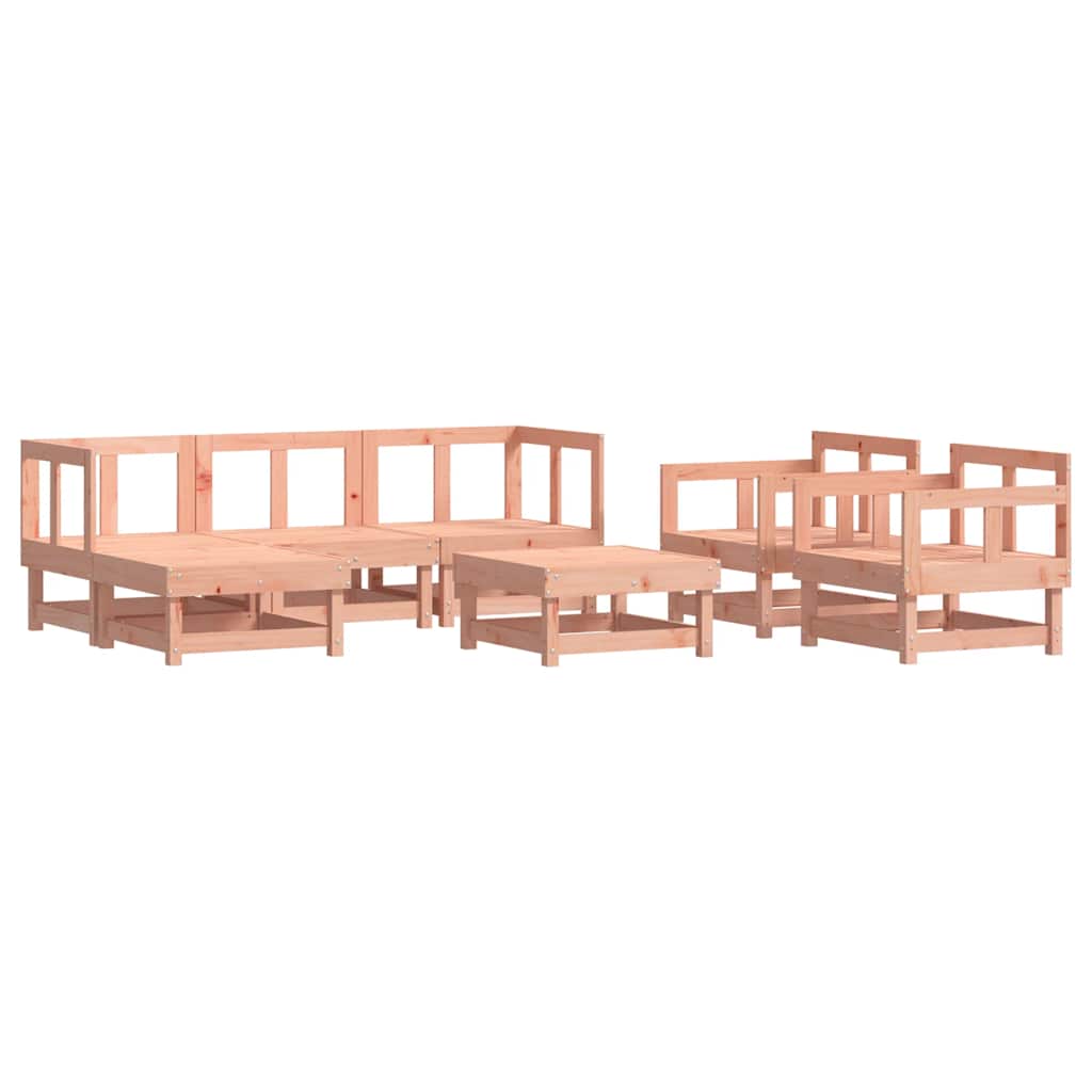 vidaXL 7-tlg. Garten-Lounge-Set mit Kissen Massivholz Douglasie