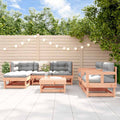 vidaXL 7-tlg. Garten-Lounge-Set mit Kissen Massivholz Douglasie