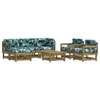 vidaXL 7-tlg. Garten-Lounge-Set mit Kissen Imprägniertes Kiefernholz