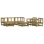 vidaXL 7-tlg. Garten-Lounge-Set mit Kissen Imprägniertes Kiefernholz