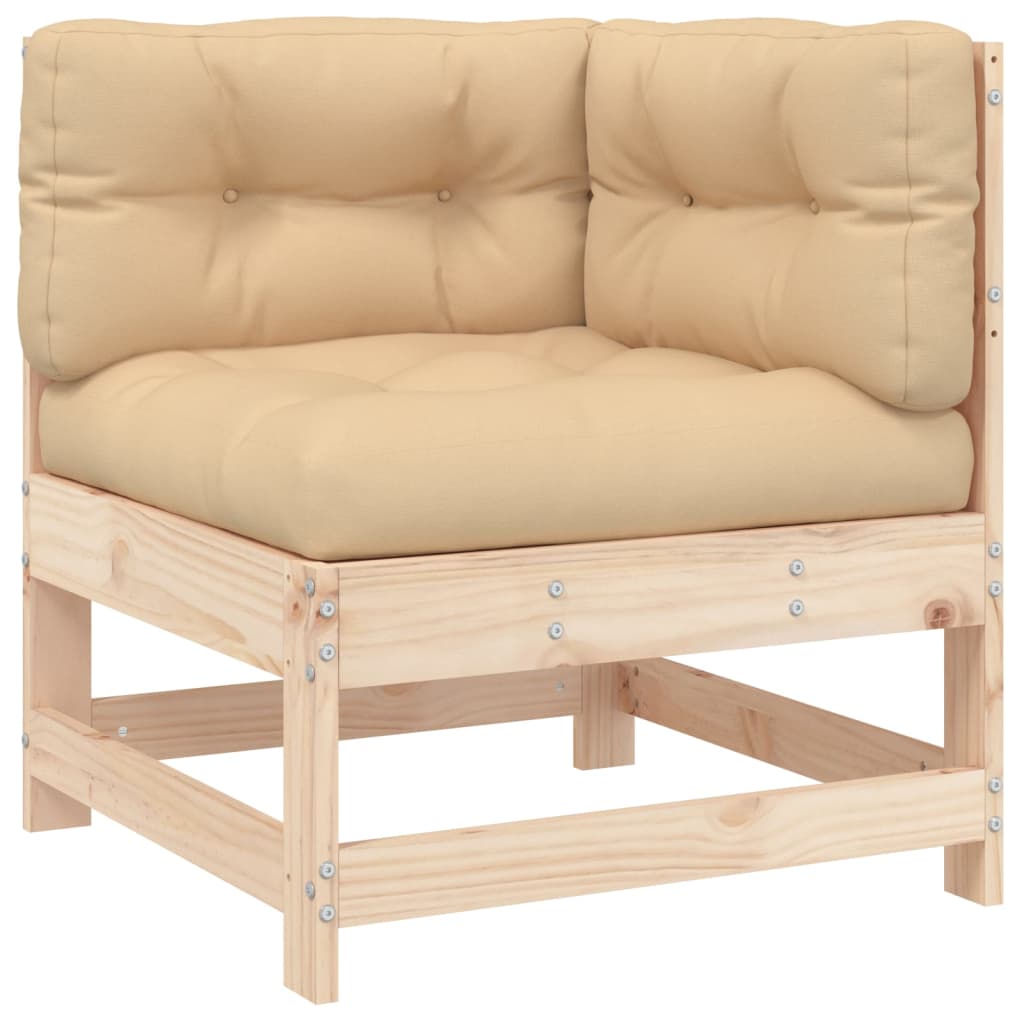 vidaXL 6-tlg. Garten-Lounge-Set mit Kissen Massivholz