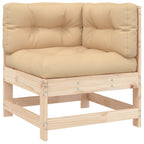 vidaXL 6-tlg. Garten-Lounge-Set mit Kissen Massivholz