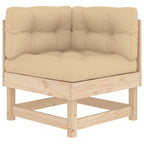 vidaXL 8-tlg. Garten-Lounge-Set mit Kissen Massivholz
