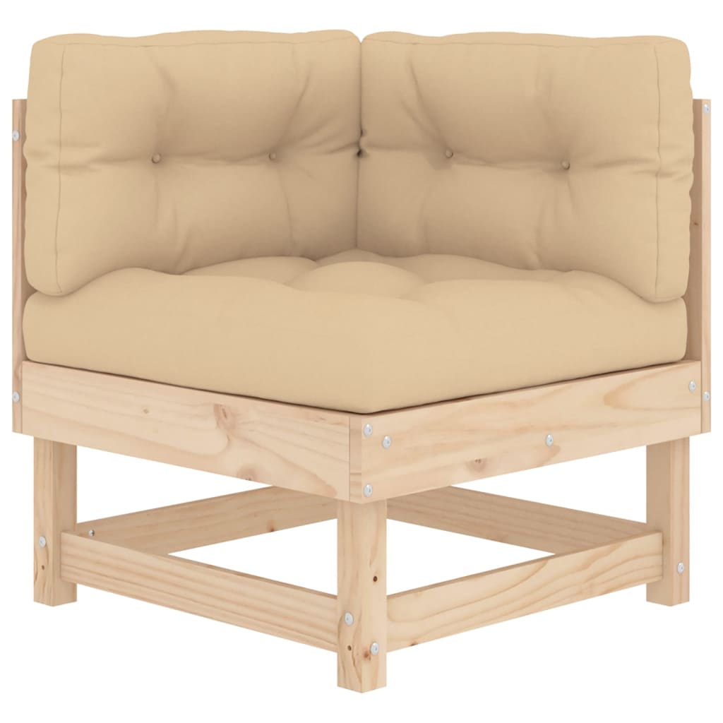 vidaXL 8-tlg. Garten-Lounge-Set mit Kissen Massivholz