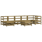 vidaXL 8-tlg. Garten-Lounge-Set mit Kissen Imprägniertes Kiefernholz