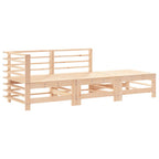 vidaXL 3-tlg. Garten-Lounge-Set mit Kissen Massivholz