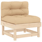 vidaXL 10-tlg. Garten-Lounge-Set mit Kissen Massivholz