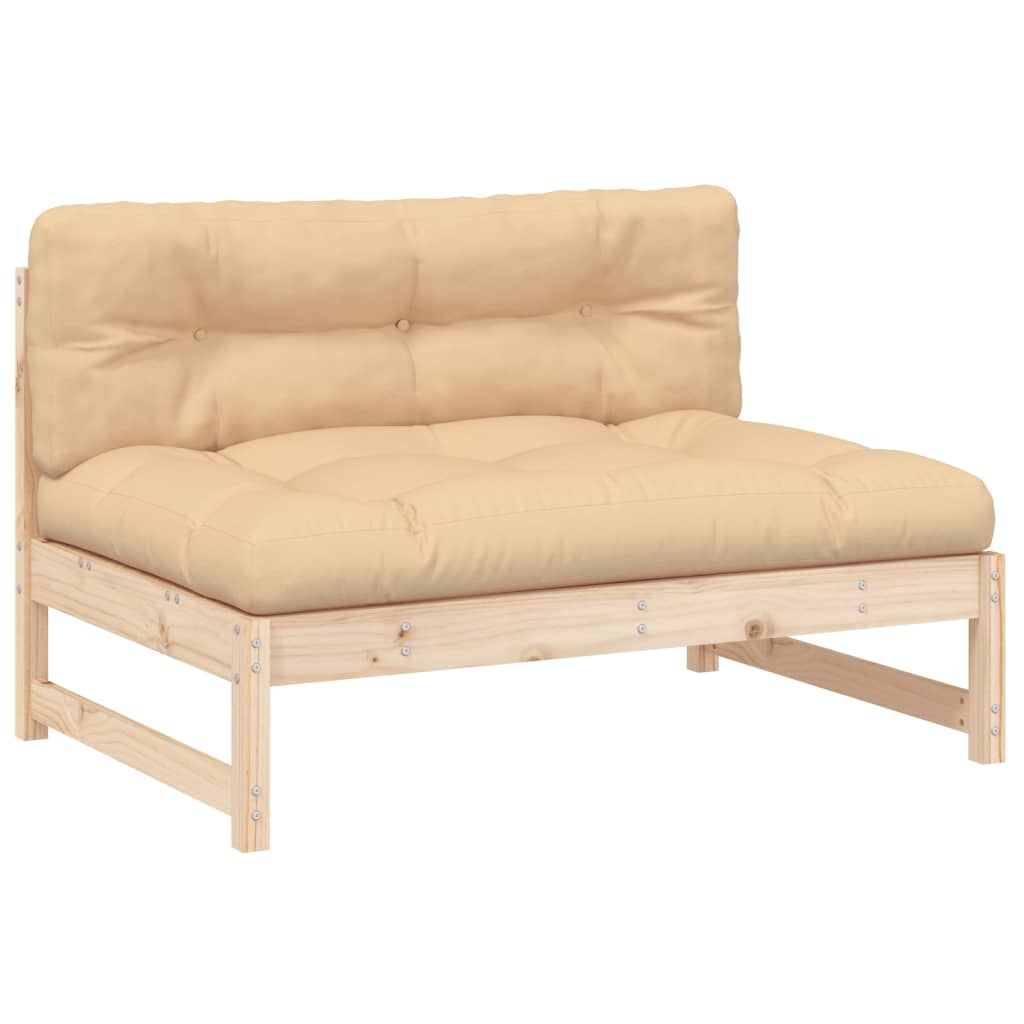 vidaXL 2-tlg. Garten-Lounge-Set mit Kissen Massivholz