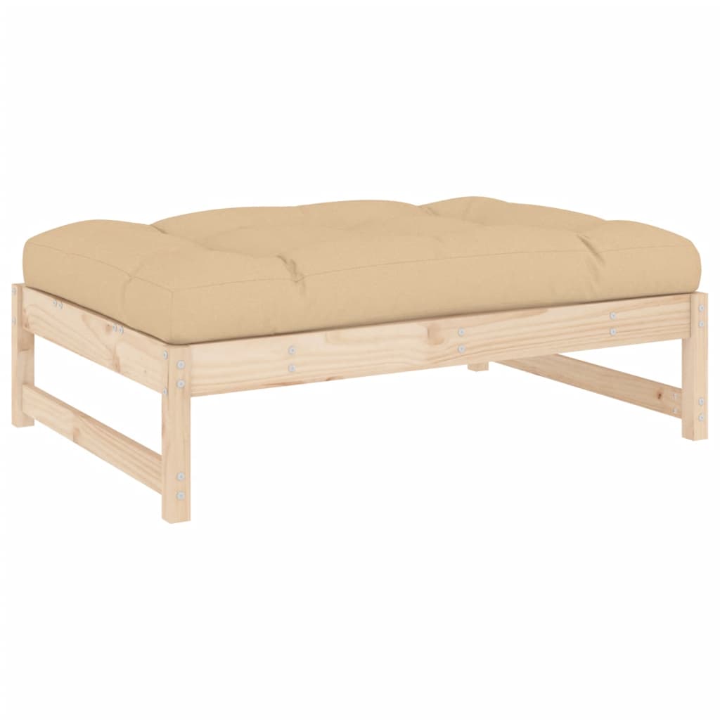 vidaXL 2-tlg. Garten-Lounge-Set mit Kissen Massivholz