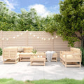 vidaXL 8-tlg. Garten-Lounge-Set Massivholz Kiefer