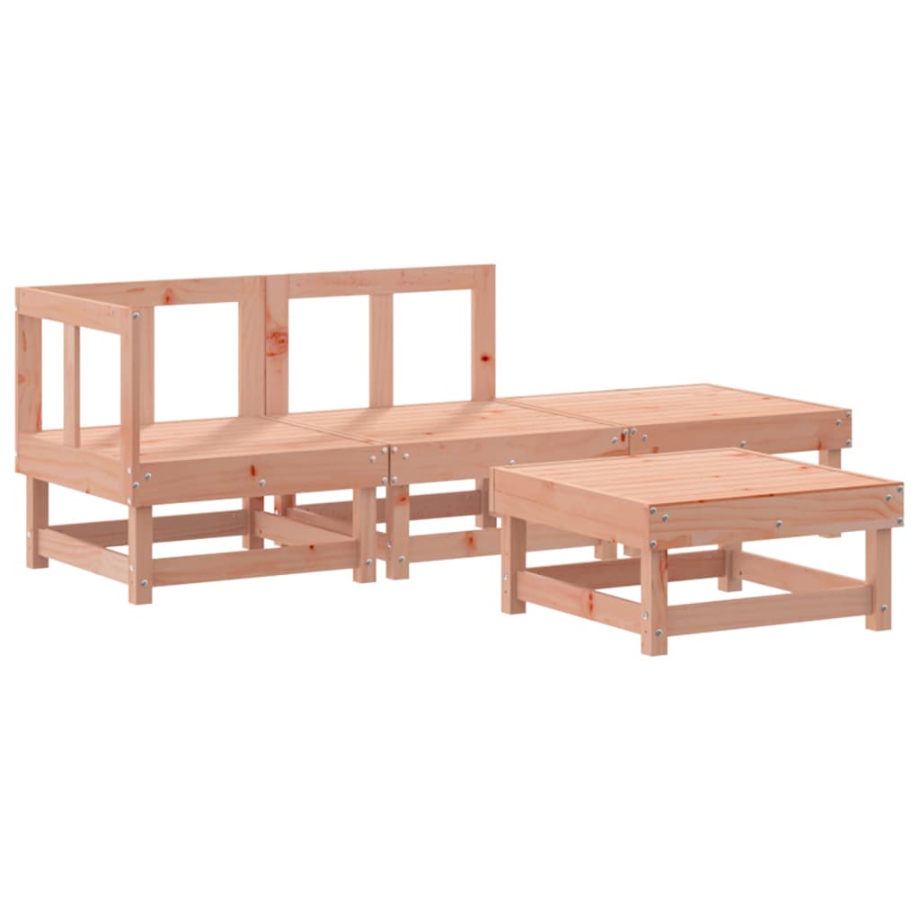 vidaXL 4-tlg. Garten-Lounge-Set Massivholz Douglasie