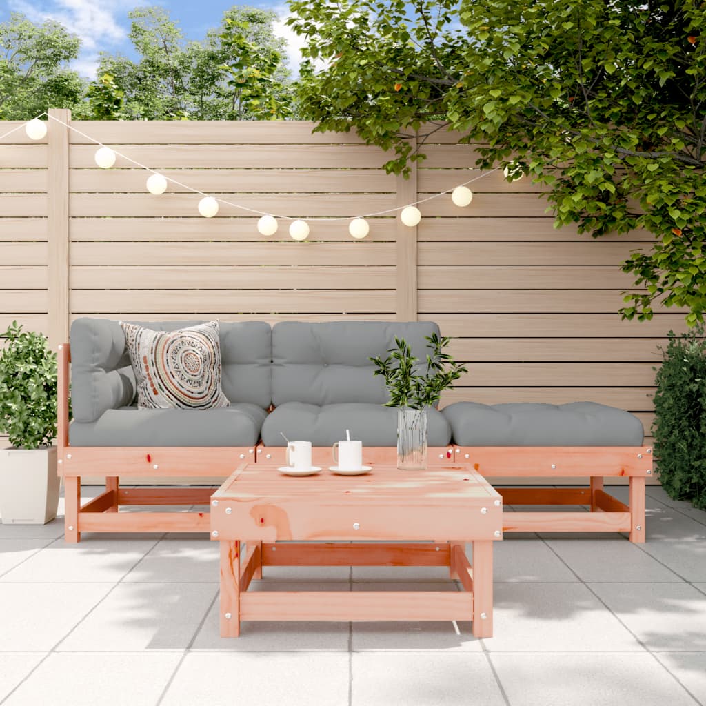 vidaXL 4-tlg. Garten-Lounge-Set Massivholz Douglasie