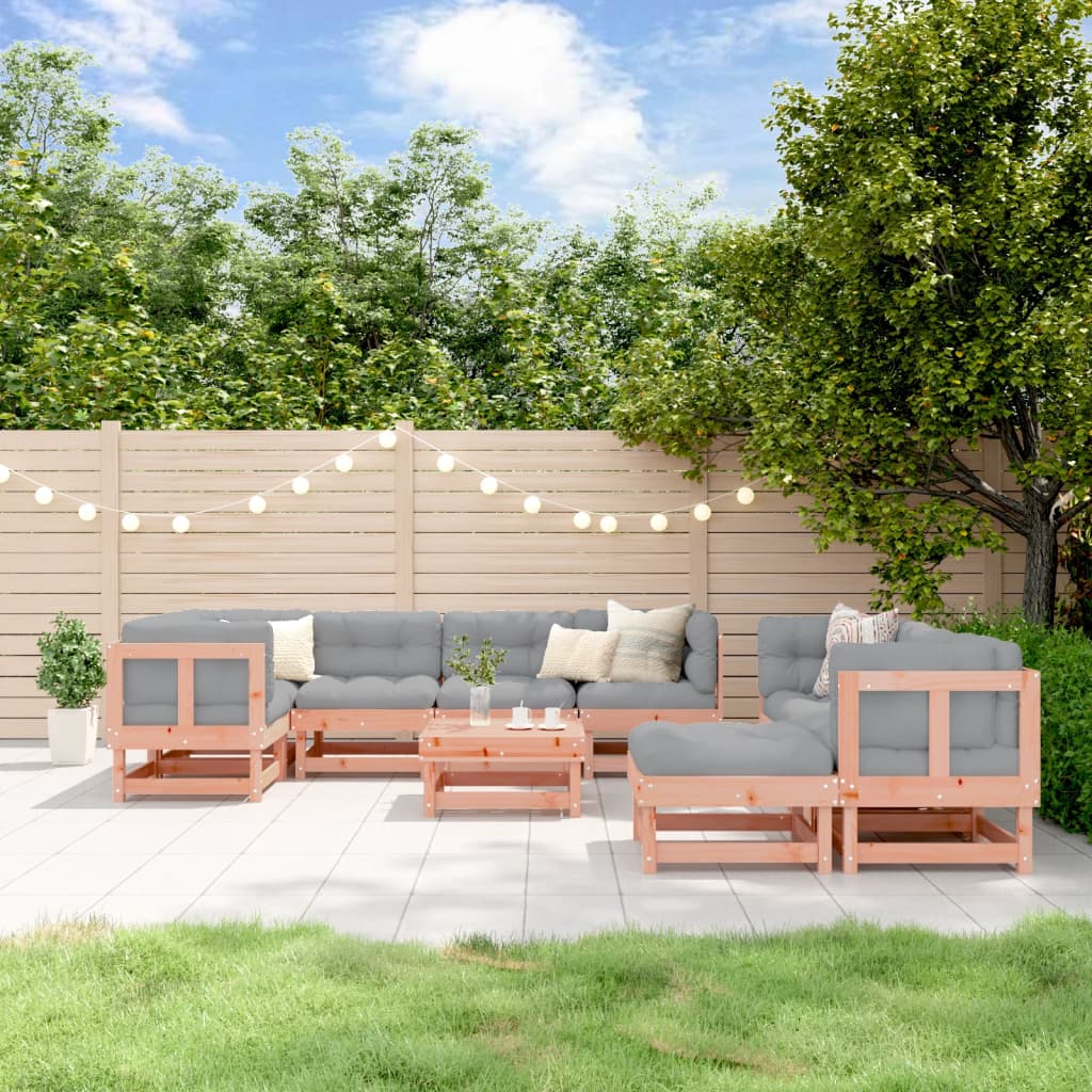 vidaXL 10-tlg. Garten-Lounge-Set Massivholz Douglasie