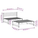 vidaXL 2-tlg. Garten-Lounge-Set Massivholz Kiefer