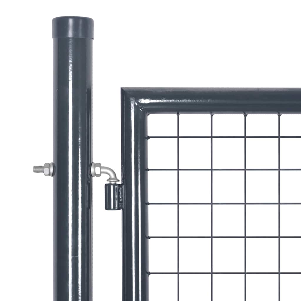 vidaXL Maschen-Gartentor Anthrazit 300x125 cm Verzinkter Stahl
