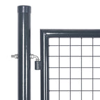 vidaXL Maschen-Gartentor Anthrazit 300x125 cm Verzinkter Stahl