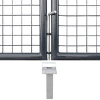 vidaXL Maschen-Gartentor Anthrazit 300x125 cm Verzinkter Stahl