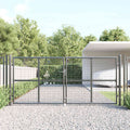 vidaXL Maschen-Gartentor Anthrazit 300x125 cm Verzinkter Stahl