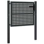 vidaXL Gartentor Anthrazit 100x75 cm Stahl