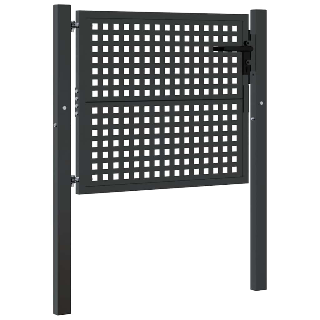 vidaXL Gartentor Anthrazit 100x75 cm Stahl