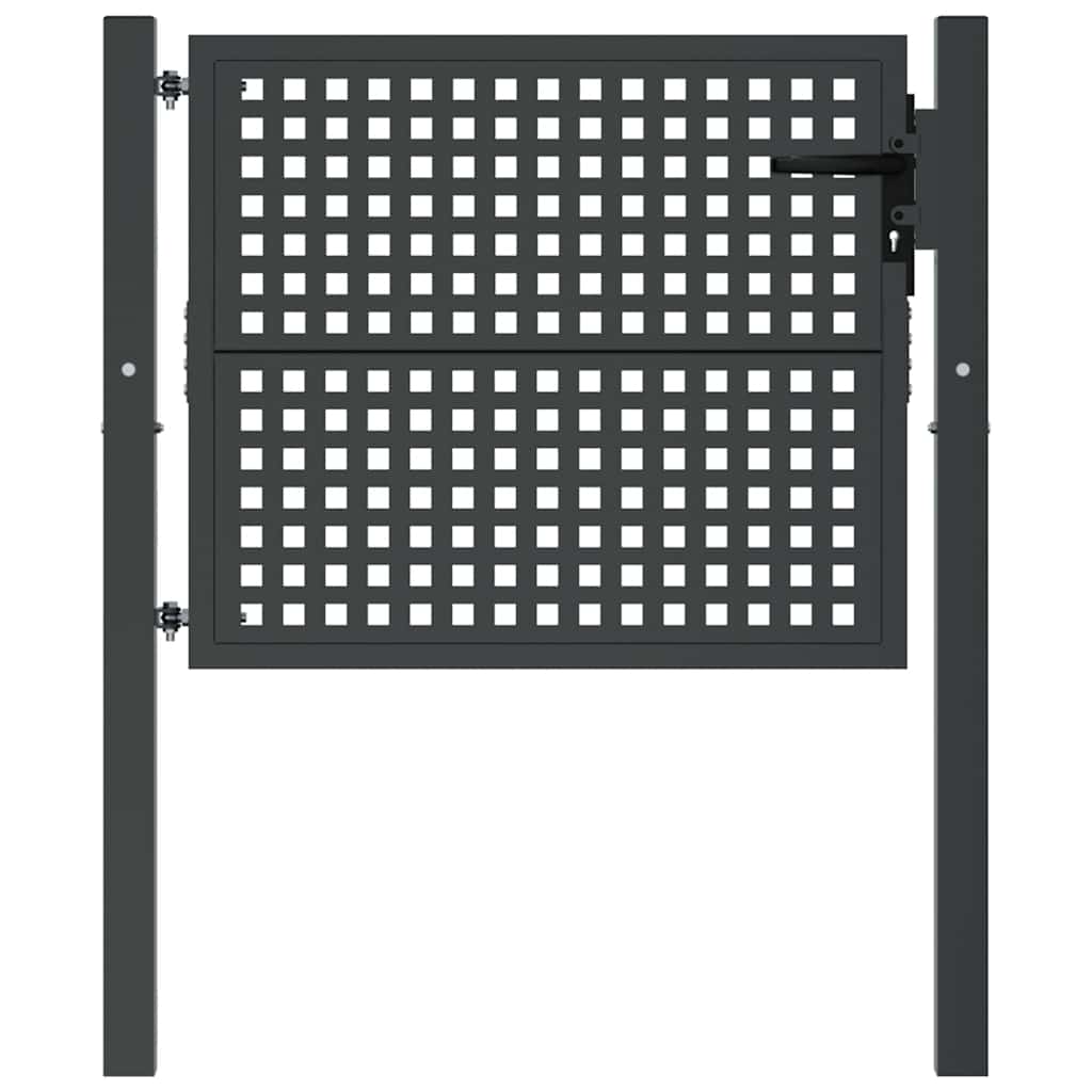 vidaXL Gartentor Anthrazit 100x75 cm Stahl