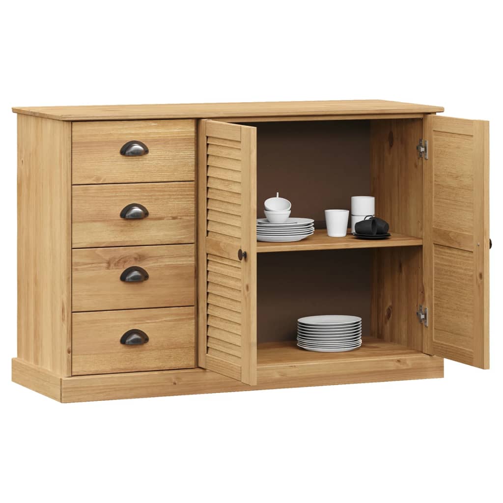 vidaXL Sideboard mit Schubladen VIGO 113x40x75 cm Massivholz Kiefer