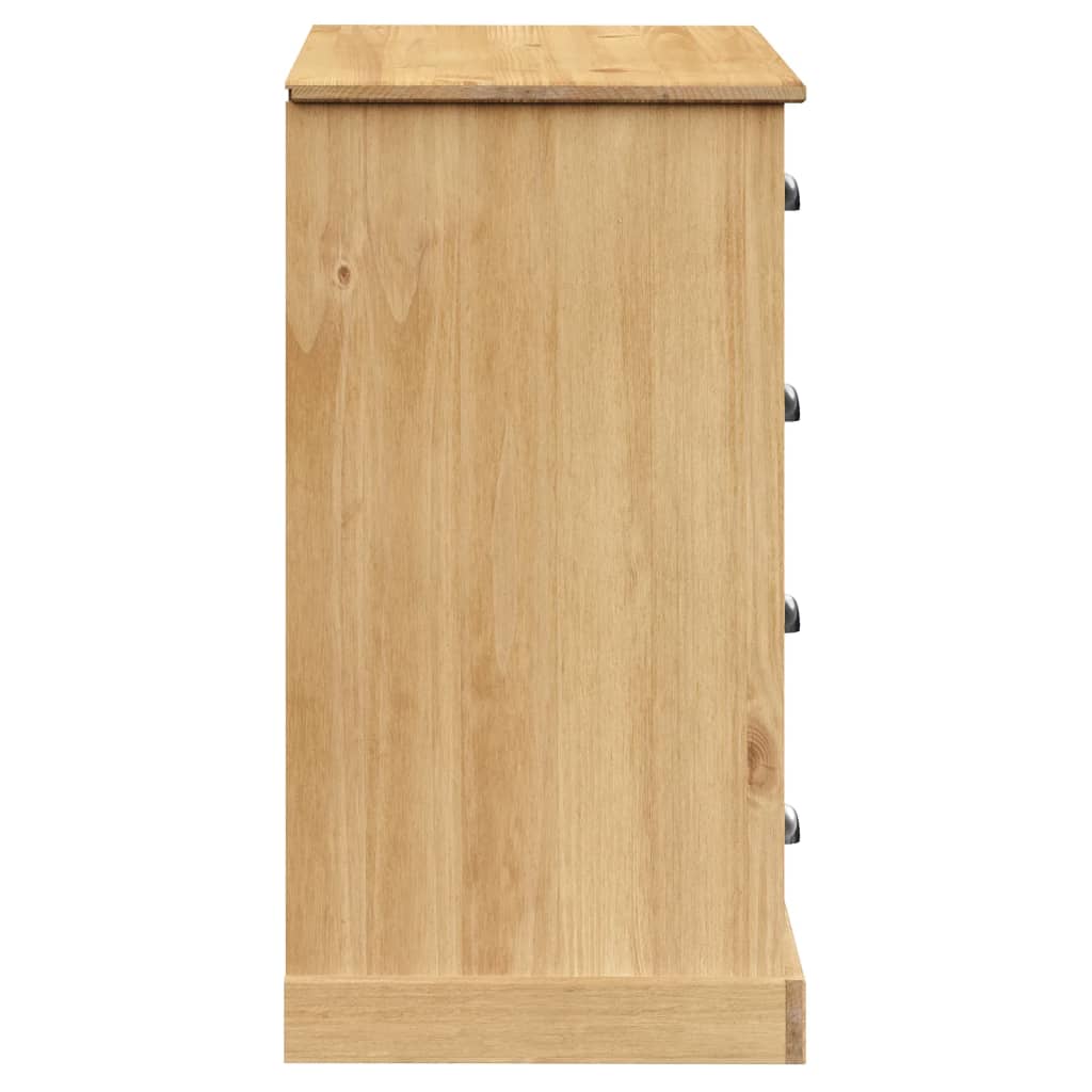 vidaXL Sideboard mit Schubladen VIGO 113x40x75 cm Massivholz Kiefer