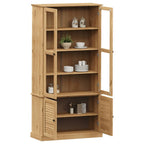 vidaXL Vitrine VIGO 85x35x170 cm Massivholz Kiefer
