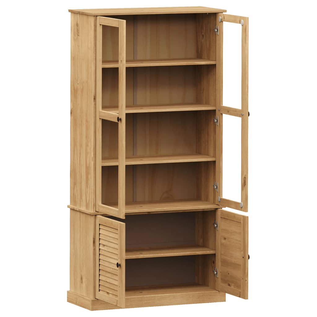 vidaXL Vitrine VIGO 85x35x170 cm Massivholz Kiefer