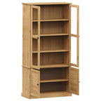 vidaXL Vitrine VIGO 85x35x170 cm Massivholz Kiefer