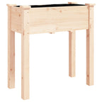 vidaXL Pflanzkübel mit Einsatz und Rollen 71x37x80 cm Massivholz Tanne