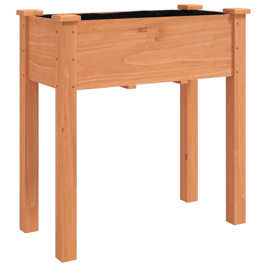 vidaXL Pflanzkübel mit Einsatz und Rollen Braun 71x37x80 cm Tannenholz
