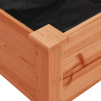 vidaXL Pflanzkübel mit Einsatz und Rollen Braun 71x37x80 cm Tannenholz