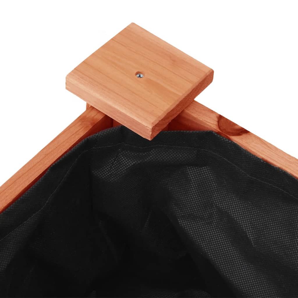 vidaXL Pflanzkübel mit Einsatz und Rollen Braun 71x37x80 cm Tannenholz