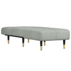 vidaXL Chaiselongue Hellgrau Samt