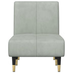 vidaXL Chaiselongue Hellgrau Samt