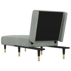 vidaXL Chaiselongue Hellgrau Samt
