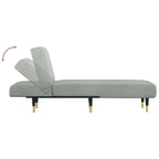 vidaXL Chaiselongue Hellgrau Samt