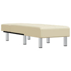 vidaXL Chaiselongue Creme Kunstleder