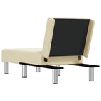 vidaXL Chaiselongue Creme Kunstleder