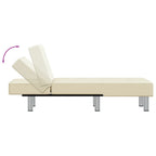 vidaXL Chaiselongue Creme Kunstleder