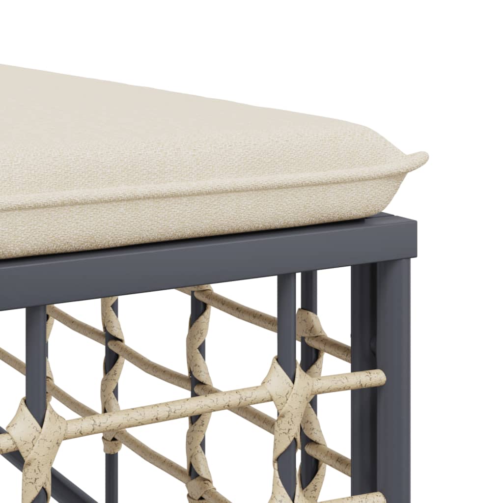 vidaXL Ecksofas mit Kissen 2 Stk. Modular Poly Rattan