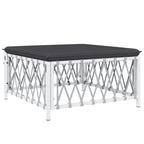 vidaXL 10-tlg. Garten-Lounge-Set mit Kissen Weiß Stahl