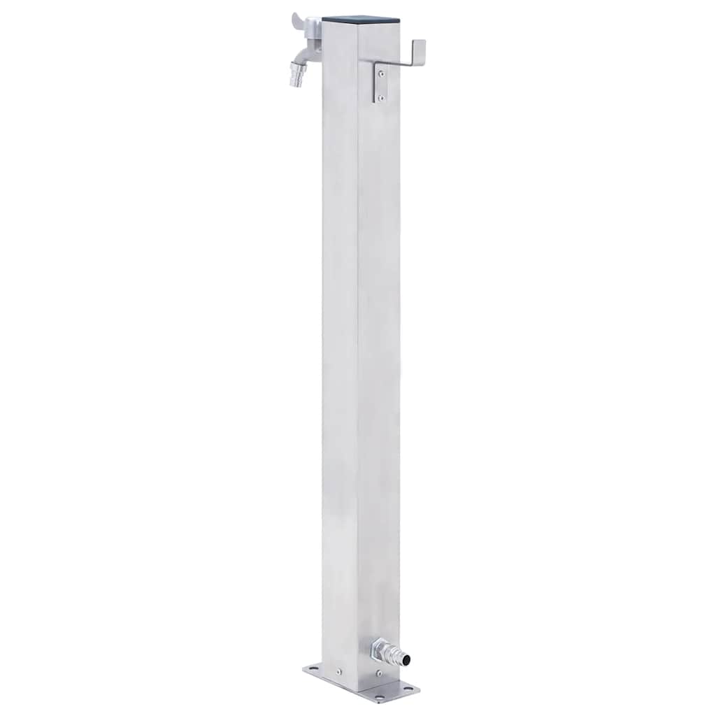 vidaXL Wassersäule für den Garten 40 cm Edelstahl Quadratisch