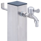 vidaXL Wassersäule für den Garten 40 cm Edelstahl Quadratisch