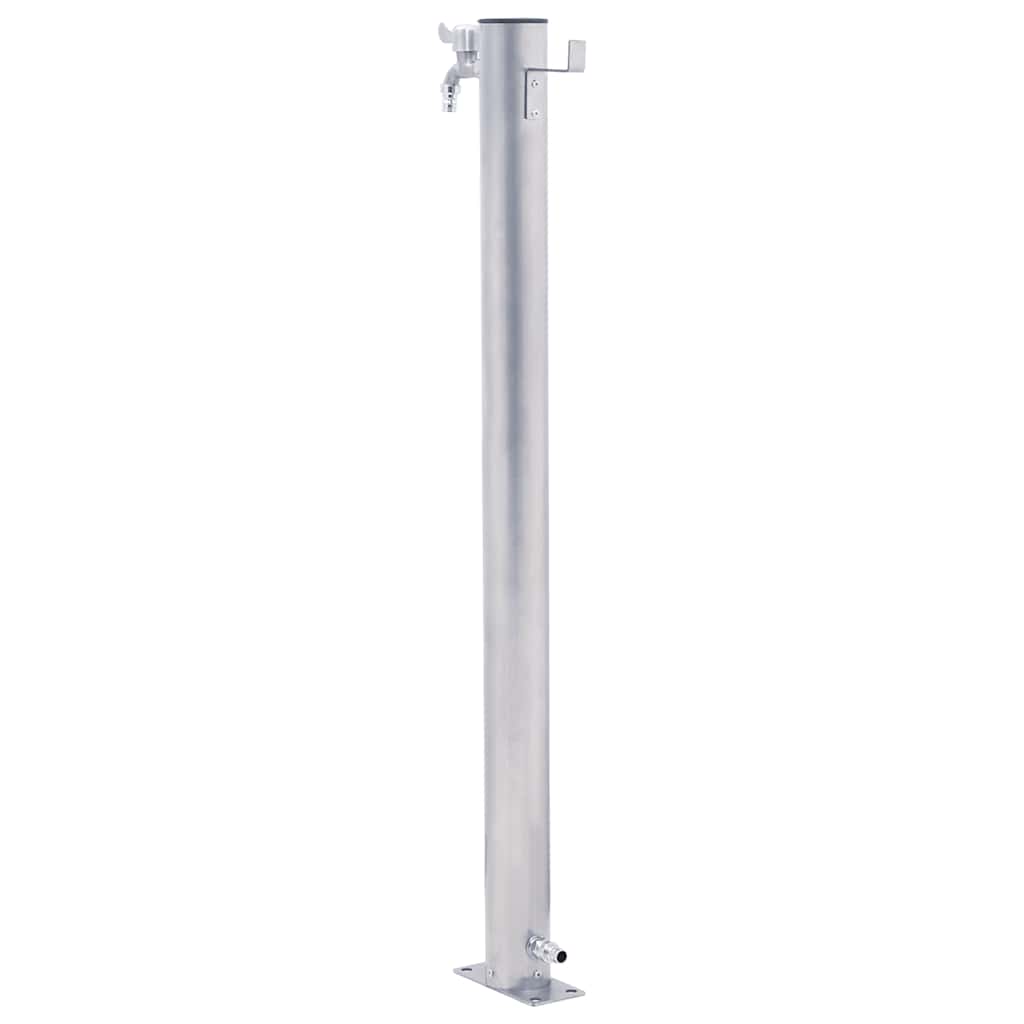 vidaXL Wassersäule für den Garten 40 cm Edelstahl Rund